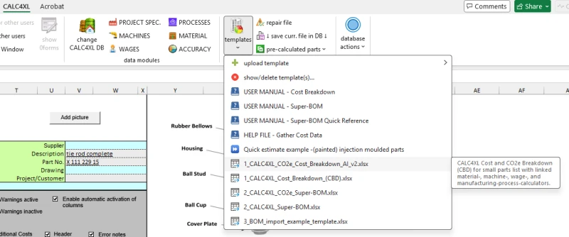 Galerie der Vorlagen