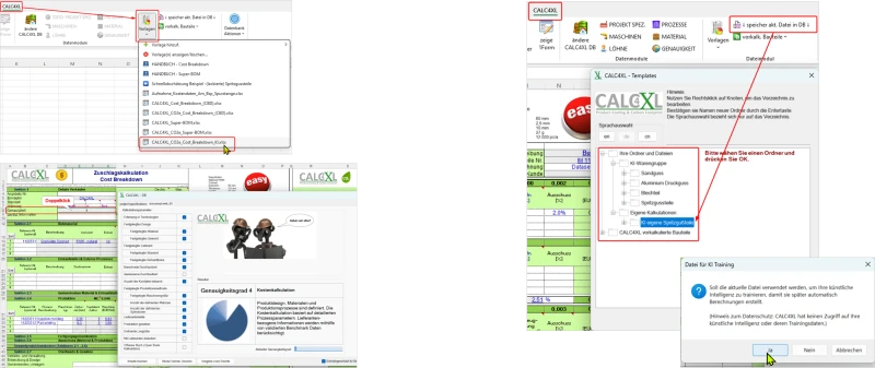Screenshot shows the basic procedure for calculation and save the calculation in benchmark database